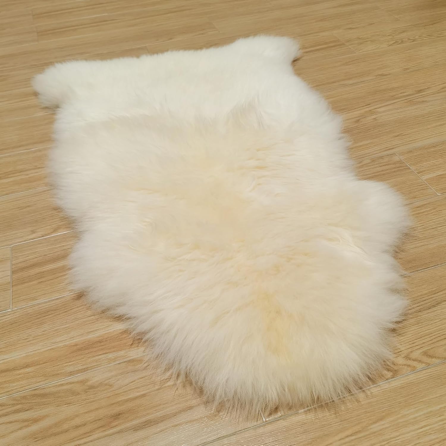 Australian sheepskin throw rug for capsule hotel style bedroom