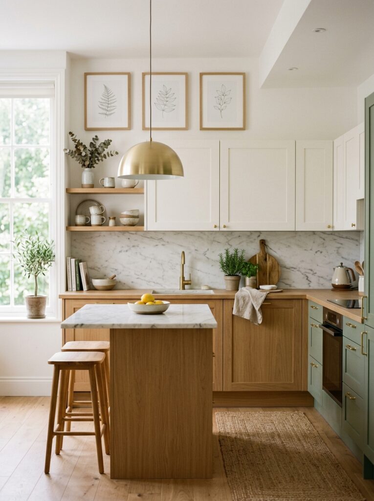 Small kitchen ideas 2026 with sage green cabinets
