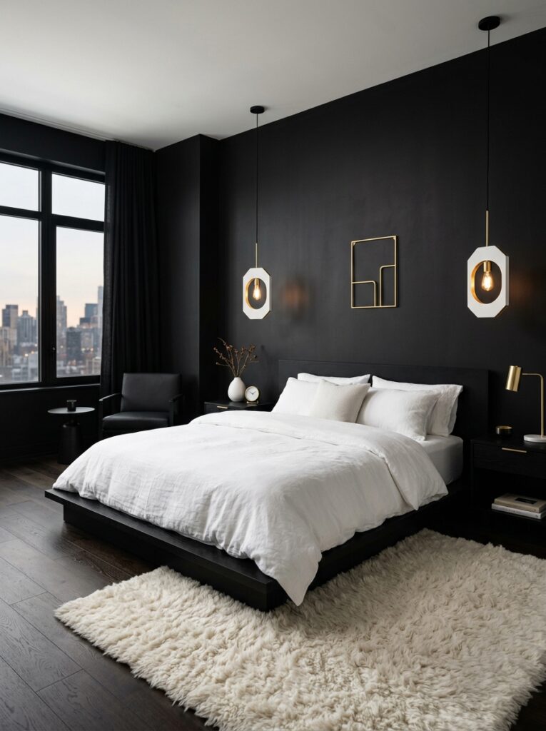 black and white bedroom ideas