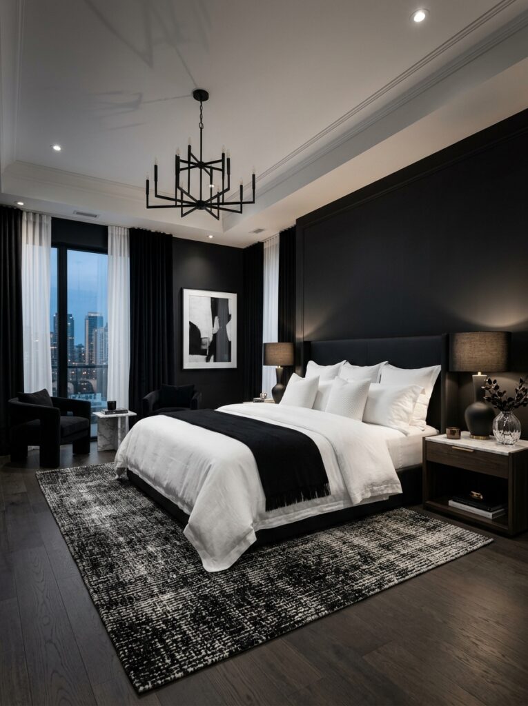 black and white bedroom ideas