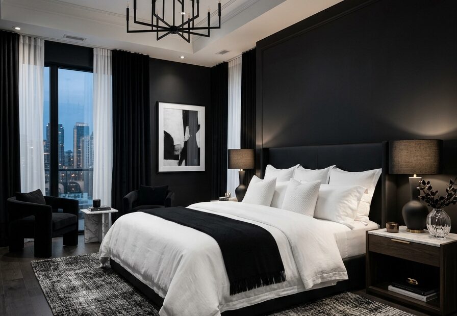 black and white bedroom ideas