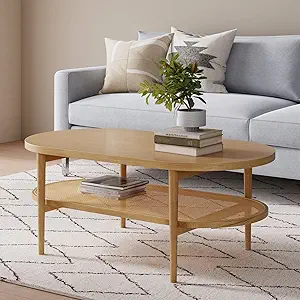 Nathan James Sonia Coffee Table with Storage Shelf