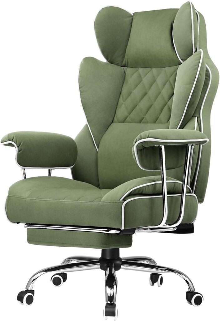GTPLAYER fabric ergonomic gaming chair sage green