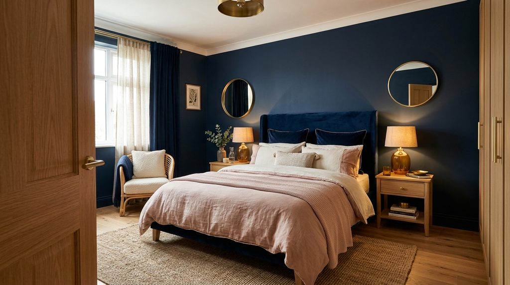 dark navy blue bedroom ideas