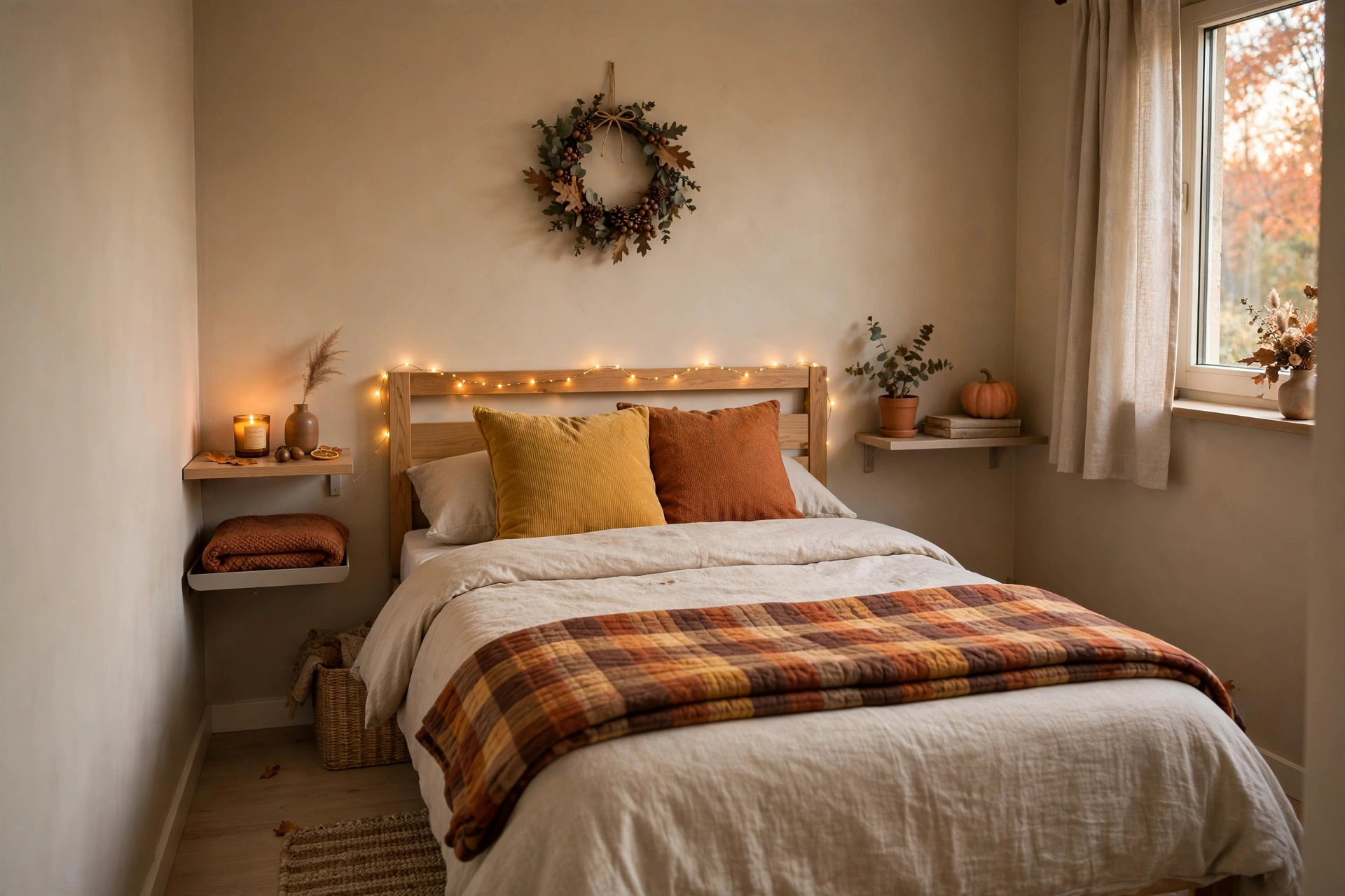 Fall bedroom decor ideas for small bedrooms and apartments